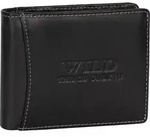 RFID echt Leder Portemonnaie Geldb&ouml;rse Geldbeutel Herren Querformat Schwarz (5501) -