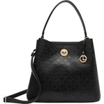 L.CREDI Schultertasche Umh&auml;ngetasche Filiberta Hobo Bag Black schwarz - Schwarz