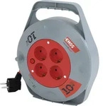 EMOS Mini-Kabeltrommel 10m, 4-fach Kabelbox, Kabelrolle, Leitungsroller f&uuml;r den
