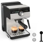 Krups Authentic XP381B, Espressomaschine, 2 l, Gemahlener Kaffee, Schwarz, Hellgrau -