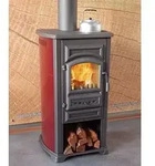 Kaminofen Forte rot mit Herdplatte - 5,4kW