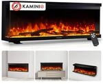 KAMINIO Elektrokamin LEA - Elektrischer 3-in-1 Kamin mit Panoramaview, Heizung,