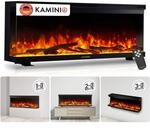 KAMINIO Elektrokamin LEA - Elektrischer 3-in-1 Kamin mit Panoramaview, Heizung,