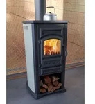 Kaminofen Forte creme mit Herdplatte - 5,4kW - Creme