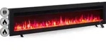 Elektrokamin Einbaukamin BALDERIA Agnes 60 &ndash; Heizung bis 1800 W, schwarz - Schwarz