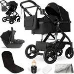 Bergsteiger Nizza 3 in 1 Kinderwagen, Kombikinderwagen Komplettset, Babywanne & Buggy