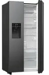 Hisense Freistehend Side-by-Side-K&uuml;hlschrank, Schwarz, 566 l, Freistehend,