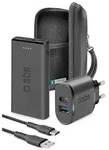 SBS Always on Charge KIT, 10000 mAh, Schwarz - Schwarz