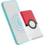 Magnetische Powerbank Otl 5000 Mah, Usb-C 15W, Pokemon Pokeball mit St&auml;nder (Wei&szlig;