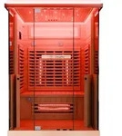 Dewello&reg; Infrarotkabine Infrarotsauna KENORA 130x105 f&uuml;r 1-2 Personen aus