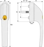Fenstergriff FG 300 ER-Look abschl. AL0125