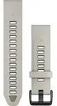 Garmin Ersatzarmband QuickFit Silikon Nebelgrau/Sandstein - Silber