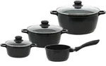 ELO Black Cast Topfset 7-teilig Aluminiumguss, f&uuml;r alle Herdarten geeignet,