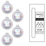 Weihnachtskugeln 20 Stk 6cm Irisierend - Transparent