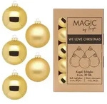 Weihnachtskugeln 30 Stk 6cm inkagold + Haken - Gold