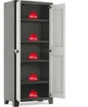 Keter Lagerschrank mit Regalb&ouml;den Titan Schwarz und Grau 182 cm - Schwarz