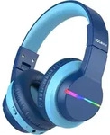 iClever Bluetooth Kinder Kopfh&ouml;rer, Farbige LED-Leuchten, Kinderkopfh&ouml;rer Over-Ear