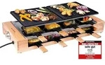 KLAMER Raclette 8 Personen, 1500W Raclette Grill mit Holzgestell, Raclette mit