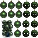 16er-Set Christbaumkugeln Gr&uuml;n Glas 8cm, Matt & Gl&auml;nzend, Hochwertige