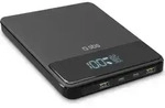 SBS Ultra-schlanke Powerbank mit 20.000 mAh 100 Watt, Schwarz - Schwarz