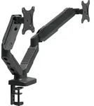 Monitorhalter - Schwarz - Metall - f&uuml;r 2 Monitore geeignet - Schwarz
