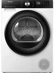 Hisense DH3S802BW2, Freistehend, Frontlader, W&auml;rmepumpe, Wei&szlig;, Drehregler,