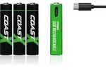 1x4 Coast Zithion-X Micro AAA Akku USB-C Ladeanschl.