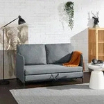 Schlafsofa &rsquo;Soini&rsquo; mit Liegefunktion 2-Sitzer gepolstert mit Kissen 78 x...
