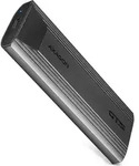 Axagon EEM2-GTS2 Externe USB-C 3.2 10Gbps Metallbox f&uuml;r M.2 NVMe & SATA SSDs.