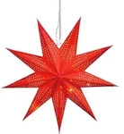 Weihnachtsstern aus Papier zum Aufh&auml;ngen | ca. &Oslash; 45 cm | inkl. 10er LED