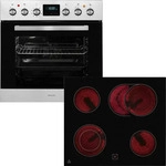 Exquisit 815446000, Exquisit Herd-Set EHE185-HBZ-020-Set inox 
