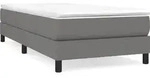 vidaXL Boxspringbettgestell Dunkelgrau 80x200 cm Stoff - Grau