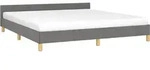 vidaXL Bettgestell ohne Matratze Dunkelgrau 160x200 cm Stoff - Grau