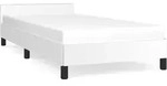 vidaXL Bettgestell mit Kopfteil ohne Matratze Wei&szlig; 90x200 cm - Wei&szlig;