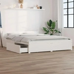 vidaXL Bett mit Schubladen Wei&szlig; 120x200 cm - Wei&szlig;