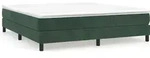 vidaXL Boxspringbett mit Matratze Dunkelgr&uuml;n 180x200 cm Samt - Gr&uuml;n