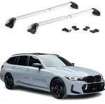 Dachtr&auml;ger Relingtr&auml;ger f&uuml;r BMW 3er Touring G21 2019-2025 Alu Silber 2 tlg...