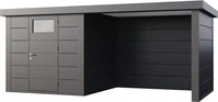 Telluria 440 711, Telluria Gartenhaus Classico 2424 inkl. Regenrinne mit Seitendach,