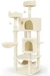 VOUNOT&reg; Katzenbaum 168cm, mehrst&ouml;ckiger Katzenm&ouml;bel XXL, mit Korb H&auml;ngematte,