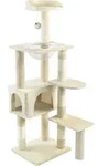 VOUNOT&reg; Kratzbaum Gro&szlig; f&uuml;r Katzen, Katzenbaum mit Sisalstamm, 138cm, Beige - Beige