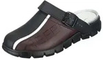 Abeba 7315 Clog schwarz/braun mit Aufdruck - 48 - Schwarz/Braun - 48