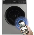 SHARP ES-PRO814SA-DE Waschmaschine 8 kg Silber WIFI VeeZy App - Silber