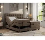 Boxspringbett mit Motor, elektrisch - Elektro - 200x200cm - Braun - H4 - Braun