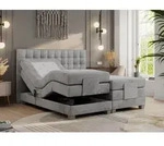 Boxspringbett mit Motor, elektrisch - Elektro - 180x200cm - Hellgrau - H4 - Hellgrau