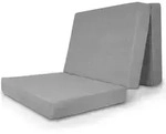 Beautissu Premium XXL Klappmatratze G&auml;stebett faltbar inkl. VS95, 120x200cm - Grau