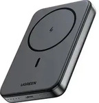 Ugreen Magnetic Powerbank 10.000 mAh, kabellos, PD 20 W, USB-C, schwarz - Schwarz