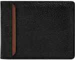 FOSSIL Geldb&ouml;rse Huntington Bifold With Flip ID Black schwarz - Schwarz