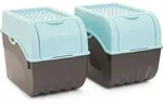 Novaliv 2x Gro&szlig; 9L t&uuml;rkis light Gem&uuml;sebox Kartoffel Aufbewahrungsbox Vorratsdose