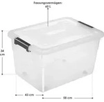 Juskys Aufbewahrungsbox mit Deckel - 4er Set Kunststoff Boxen 60l - Box gro&szlig;,