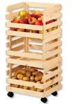 KESPER Kartoffel- & Obsthorde 3-stufig &ndash; -Kiefer &ndash; 37x80x30cm &ndash;
